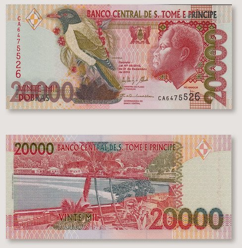 Billete De Santo Tomé Y Príncipe 20,000 Dobras, Nuevo Sin C.
