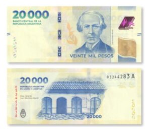 Billete De Argentina 20,000 Pesos Juan Baustista Albert 2025