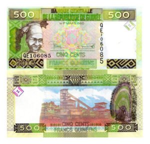 Billete De Guinea De 500 Francos, Nuevo Sin Circular