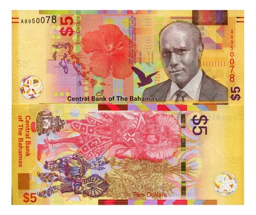 D_806766-MLM72845145201_112023-O.jpg Billete De Bahamas 5 Dollars Sir Cecil Wallace 2020 Nvo. S C