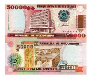Billete De Mozambique 50,000 Viejos Metical 1993 Nuevo Sin C