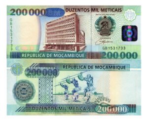 Billete De Mozambique 200,000 Viejos Metical 2003 Nvo. Sin C