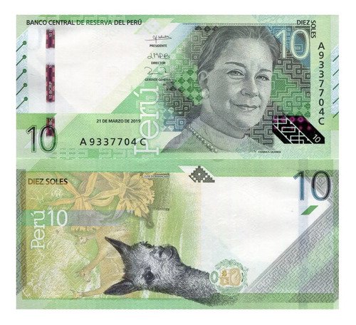 Billete De Perú 10 Soles Nvo Sincircular 2019 Chabuca Grande