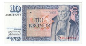 Billete De Islandia 10 Krónur, Arngrímur Jónsso Nuevo Sin C.