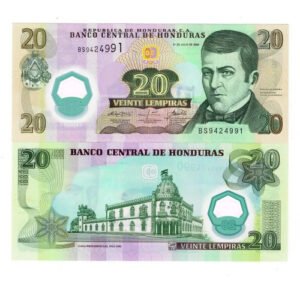 Billete De Honduras De 20 Lempiras Polímero Nuevo Sin C.2008