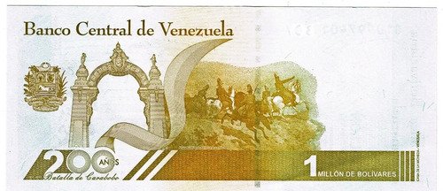 Billete De Venezuela 1 Millón De Bolívares2021 Simón Bolívar