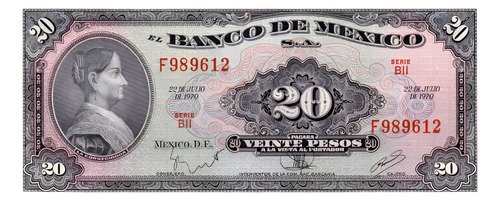 Billete De México  Pesos Josefa Ortiz De D Nvo S Circular