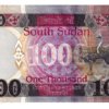 Billete Sudán Del Sur 1,000 Pounds Avestruces 2021 Nuevo S C