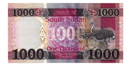 D_840746-MLM77959665198_082024-O.jpg Billete Sudán Del Sur 1,000 Pounds Avestruces 2021 Nuevo S C