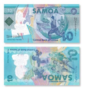 Billete De Samoa 10 Talas Xvi Juegos Del Pacífico Nvo. Sin C