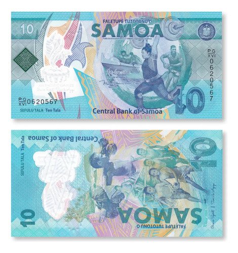 Billete De Samoa 10 Talas Xvi Juegos Del Pacífico Nvo. Sin C