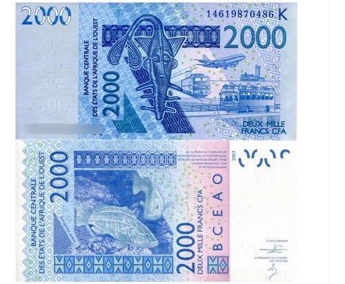 Billete De Senegal 2,000 Francos Pescados Nuevo Sin Circular