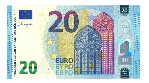 Billete De 20 Euros De La Unión Europea Nvo Sn Circular 2015
