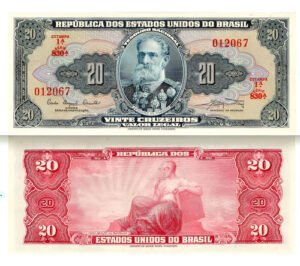 Billete De Brasil 20 Cruzeiros 1963 Fonseca Nvo Sn Circular