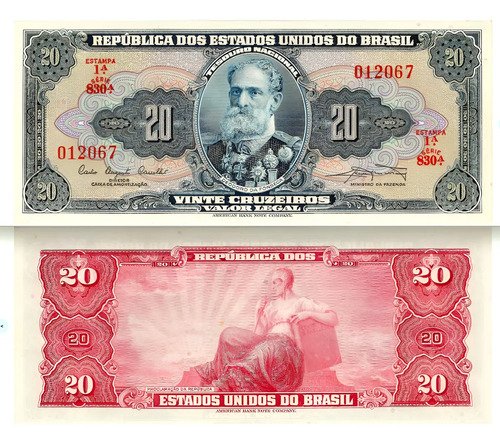 D_851869-MLM94466219036_102025-O.jpg Billete De Brasil 20 Cruzeiros 1963 Fonseca Nvo Sn Circular