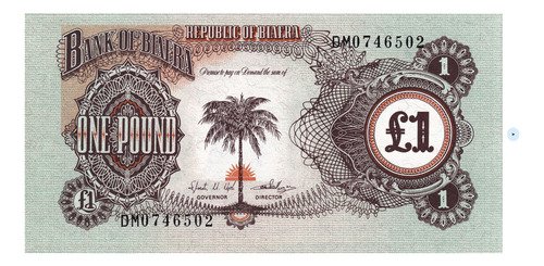 D_852507-MLM94450144820_102025-O.jpg Billete De República De Biafra - Nigeria 1£ Libra 1968 Nuevo
