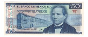 Billete De Mexico  Pesos Benito Juárez Nuevo Sin Circular