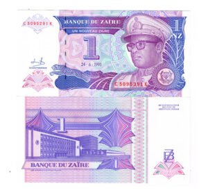 D_857551-MLM80489953196_112024-O.jpg Billete De Zaire 1 Nuevo Zaire, Dictador Mobutu, Nuevo 1993