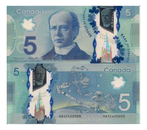 D_859152-MLM72074718945_102023-O.jpg Billete De Canada 5 Dlls Sir Wilfrid Laurier, Polímero Nuevo