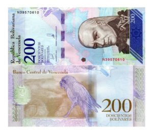 D_864600-MLM51376121549_092022-O.jpg Billete De Venezuela 200 Bolívares, Miranda, Guacamayo 2018