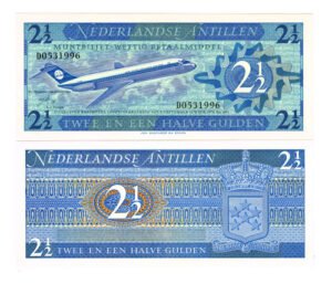 D_868753-MLM90074959169_082025-O.jpg Billete De Antillas Holandesas 2.5 Gulden Douglas D C 9 1970