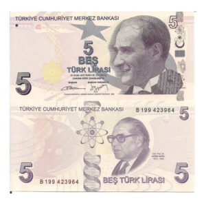D_875684-MLM52087804377_102022-O.jpg Billete De Turkia De 5 Liras, Mustafa Kemal, Nuevo S.c. 2019