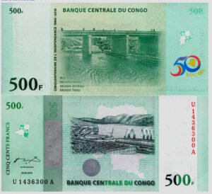 Billete Del Congo 500 Francos Nvo Sincircular 2010, 50 Aniv.