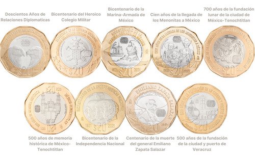 D_878476-MLM73863263427_012024-O.jpg Nuevas Monedas 20 Pesos México Dodecagonales Sin Circular