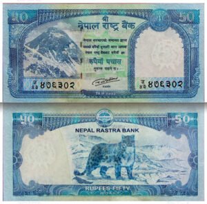 Billete De Nepal 50 Rupees Monte Everest Leopardo Nuevo 2019