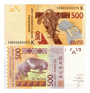 Billete De Senegal 500 Francos Hipopótamos Nuevo Sn Circular