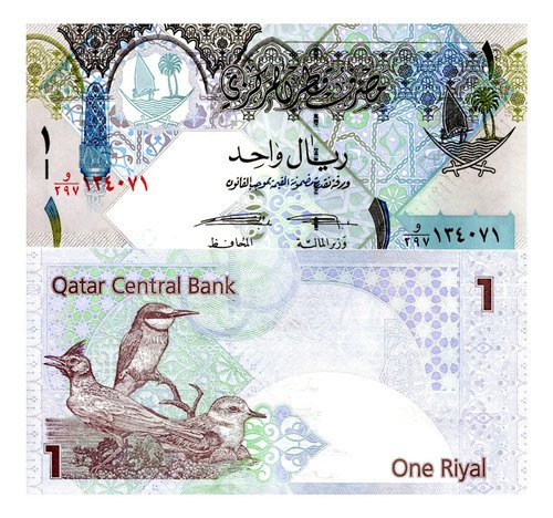 Billete De Qatar De 1 Riyal 2015 Alondra Nuevo Sin Circular