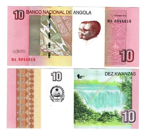 D_914189-MLM95748983249_102025-O.jpg Billete De Angola 10 Kwanza Cataratas De Luena Emitido 2012