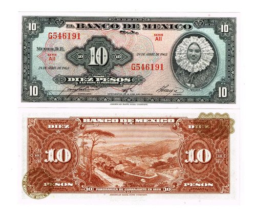 Billete De México  Pesos Tehuana, Nuevo Sin Circular.