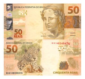 Billete De Brasil De 50 Reales, Jaguar, Nuevo Sin Circular