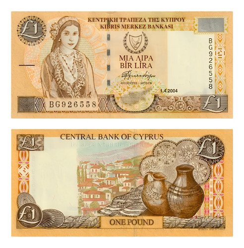 D_933735-MLM93869306702_102025-O.jpg Billete De Chipre 1 Pound Traje Folclórico Nvo. Sin Circular
