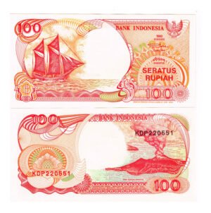 Billete De Indonesia 100 Rupiahs Velero Nvo Sn Circular 2000