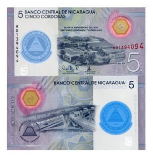 Billete De Nicaragua 5 Córdoba Nvo Sin Circular 2020polímero