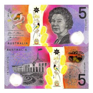 Billete De Australia 5 Dollars Reina Isabel Il 2022 Polímero