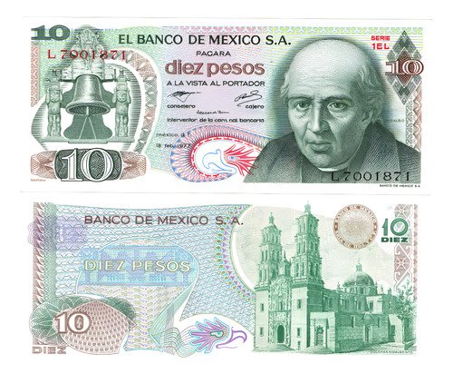 Billete De Mexico  Pesos Miguel Hidalgo Nvo Sin Circular