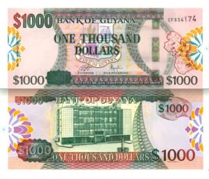 Billete De Guyana De $ 1,000 Dólares Nuevo Sin Circular 2024