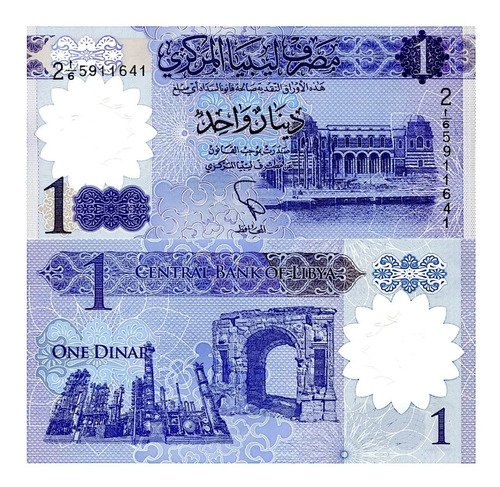 Billete De Libia 1 Dinar Banco De Trípoli 2019 Polímero Nvo.