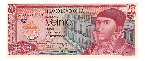 Billete De Mexico  Pesos José Ma Morelos Nvo Sin Circular