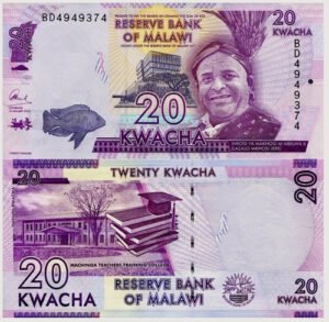 Billete De Malaui & Malawi 20 Kwacha Lazalo Mkhuzo Nvo. 2019