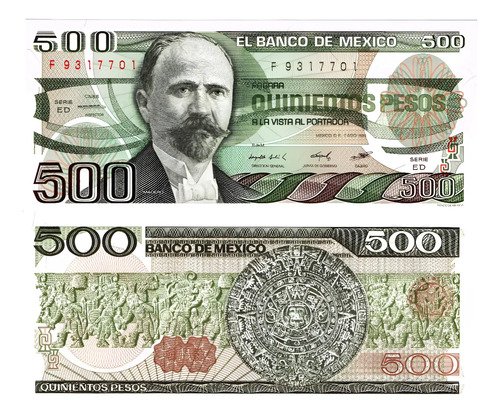 Billete De Mexico 0 Pesos Fco. Madero Nuevo Sin Circular