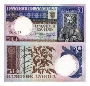 Billete De Angola 50 Escudos Luiz Vaz Nvo. Sin Circular 1973