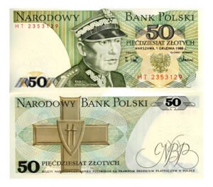 Billete De Polonia 50 Zloty Karol Wierczewski Nvo Sn C 1988
