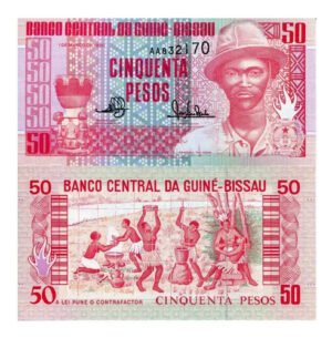 Billete De Guinea Bisáu 50 Francos, Nuevo Sin Circular-danza