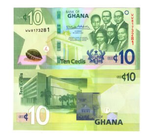 Billete De Ghana 10 Cedis, 6 Lideres Nuevo Sin Circular 2022