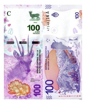 Billete De Argentina 100 Pesos Nvo Sin Circular, 2018 Ciervo