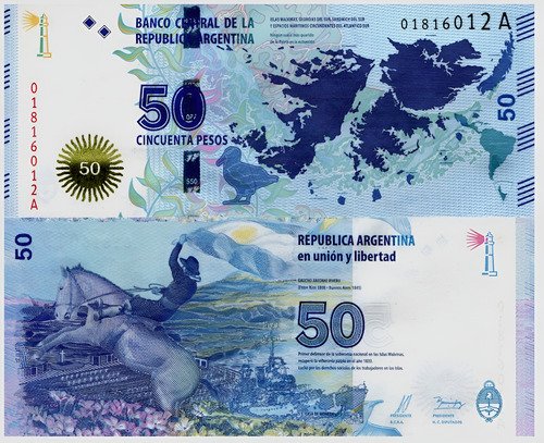 Billete De Argentina  2015 Islas Malvinas Nvo Sin Circula